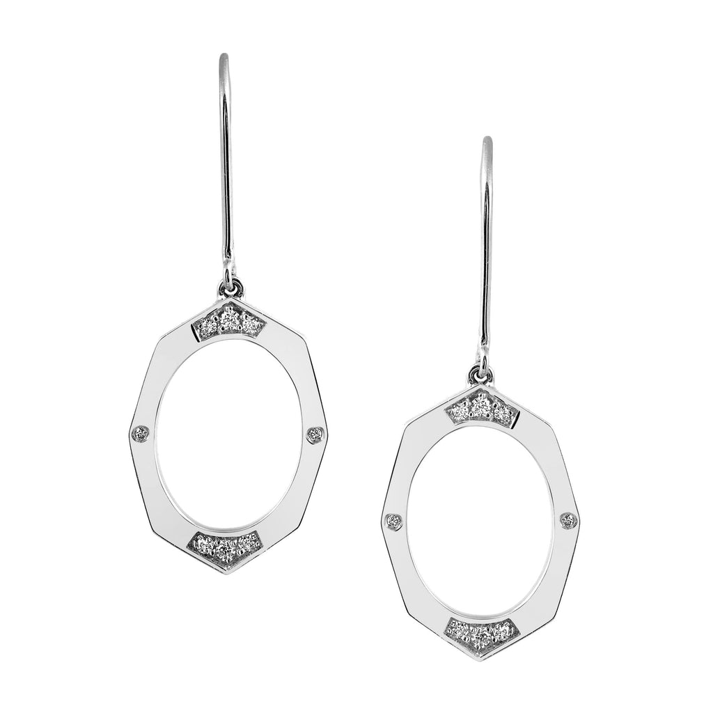 Small Diamond Drop Earrings With Lever Backs | Affinity Sans | Irthly