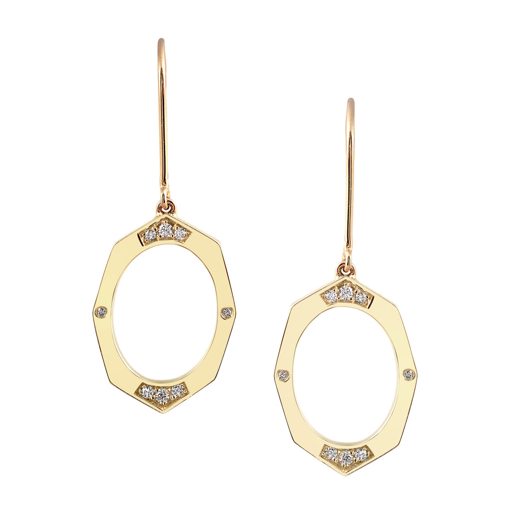 Small Diamond Drop Earrings With Lever Backs | Affinity Sans | Irthly