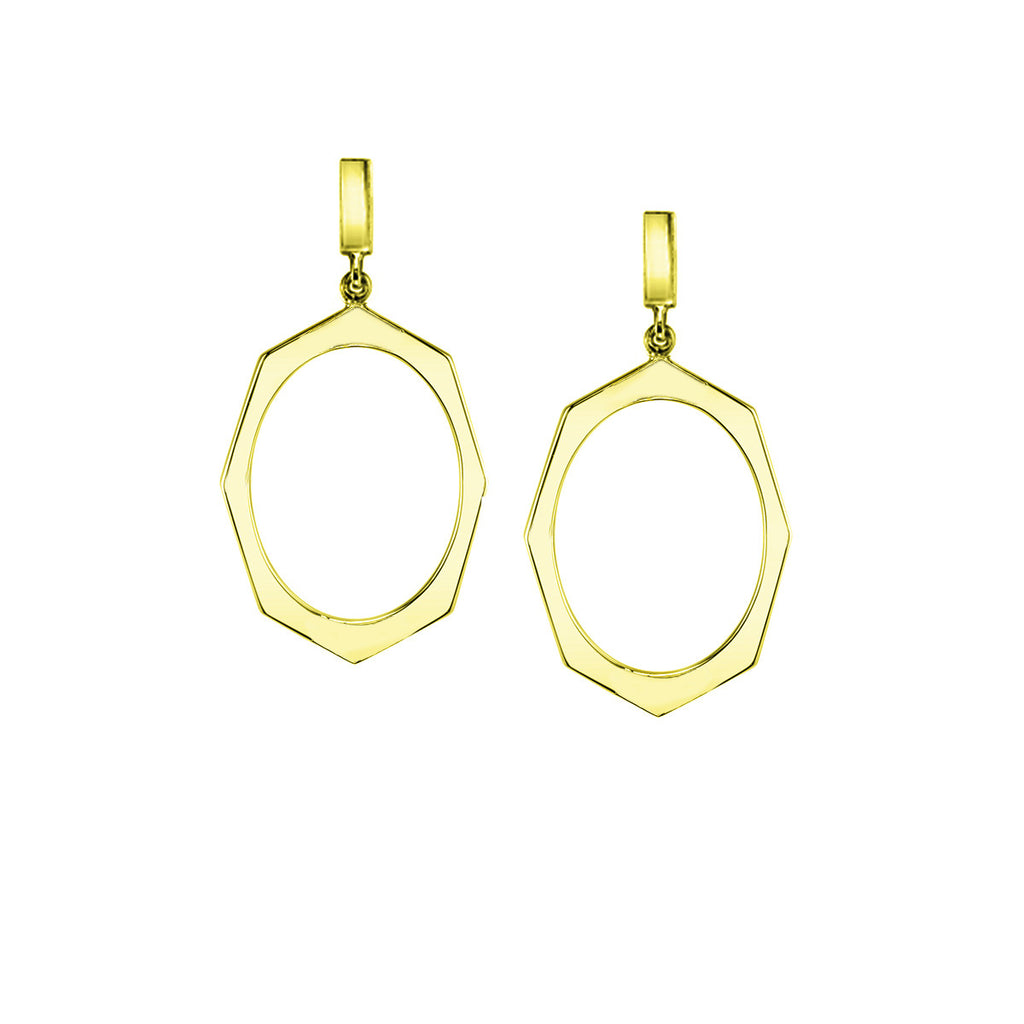 Yellow Gold Drop Earrings By Irthly