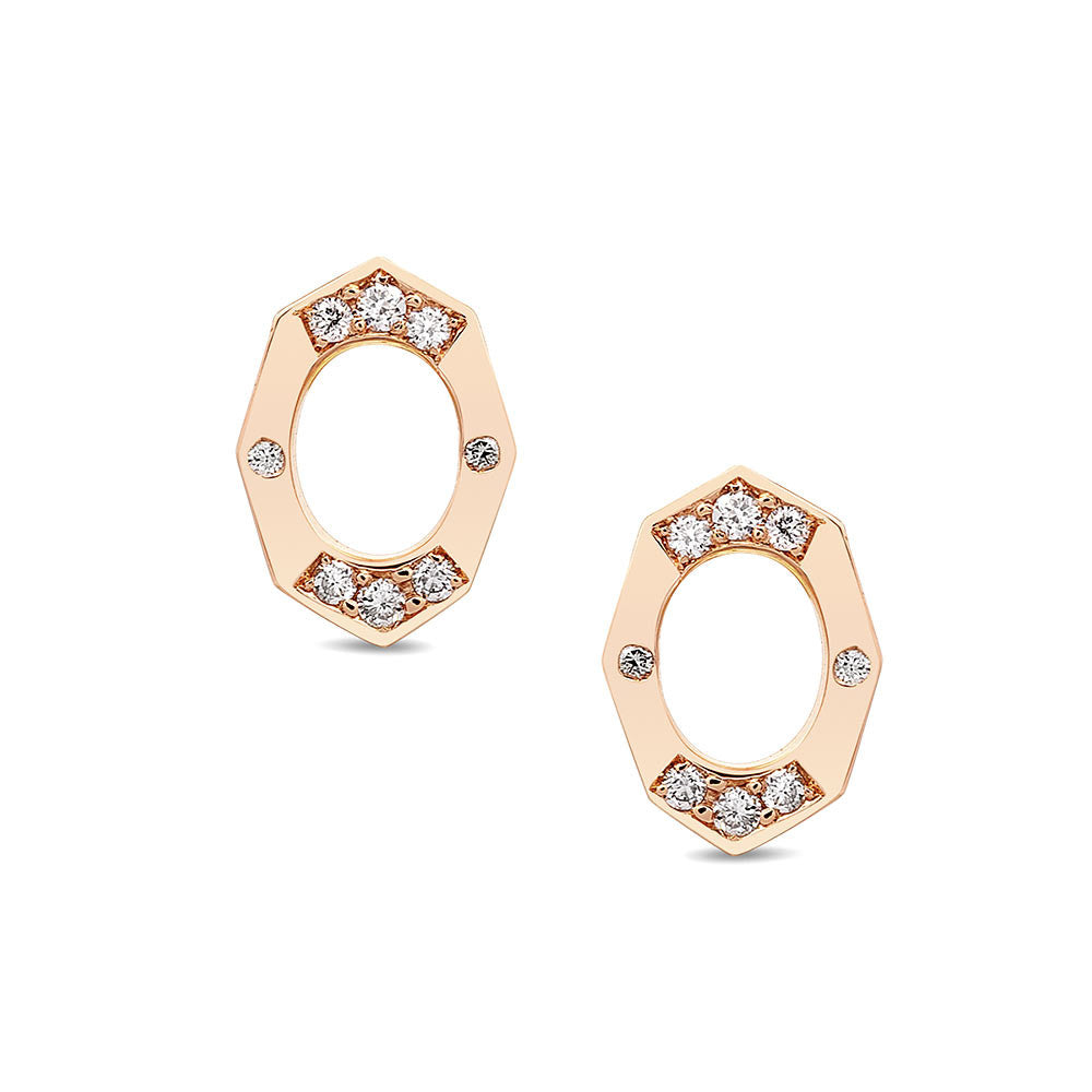 Dainty Diamond Stud Earrings | Affinity Sans Series | Irthly