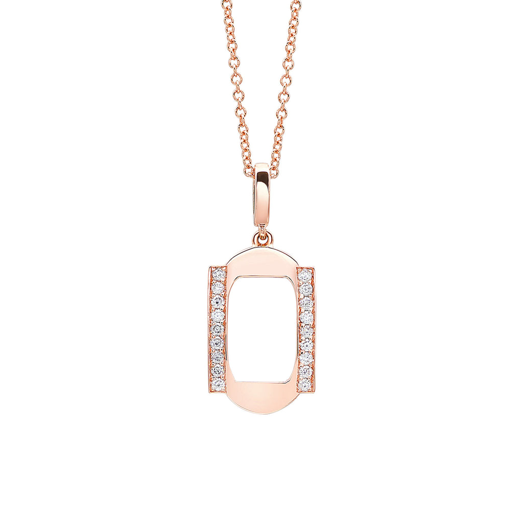 Small Diamond Frame Pendant in Gold | Frame Sans | Irthly