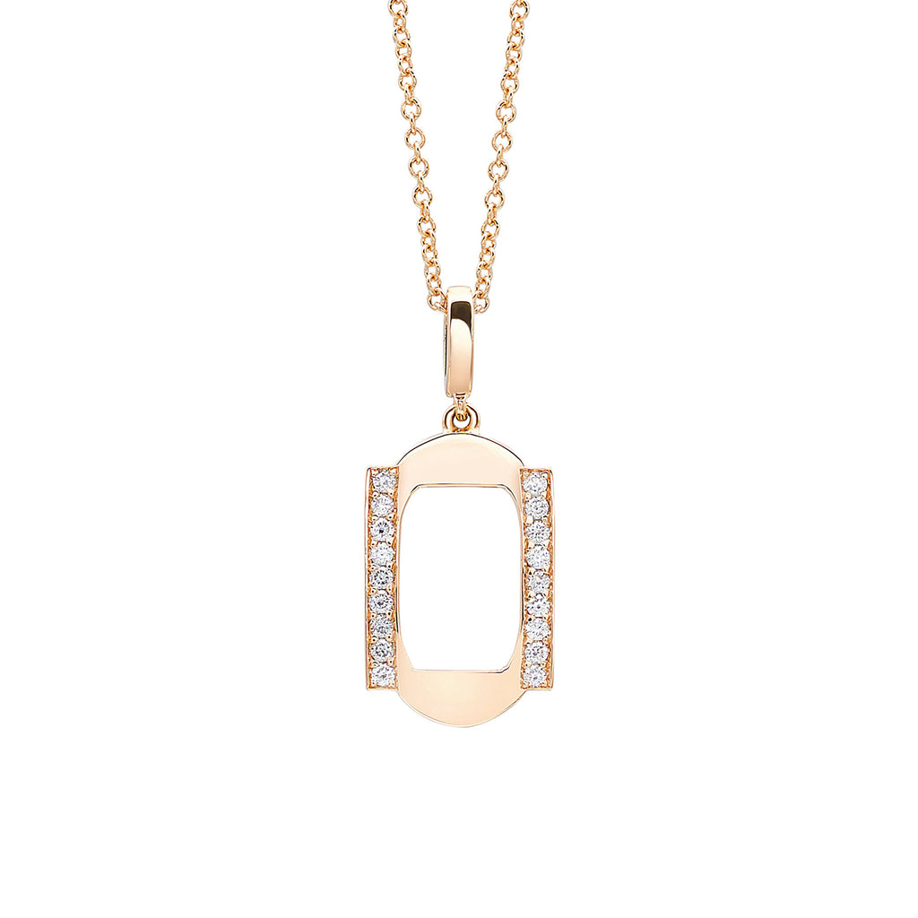 Small Diamond Frame Pendant in Gold | Frame Sans | Irthly