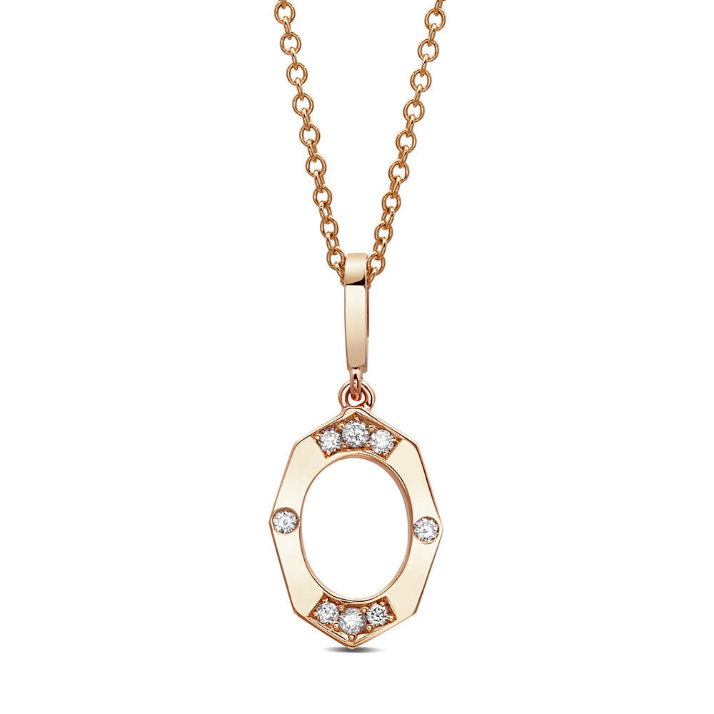 Dainty Diamond Pendant in Rose Gold By Irthly